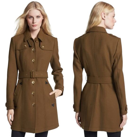 BURBERRY Didmoore Wool Cashmere Single Breasted Coat - Picture 1 of 9